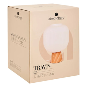 Lampe à poser "Travis" blanc H25cm