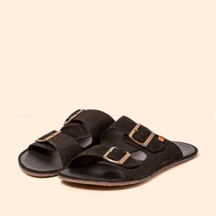 Sandalias N5682 NOBUCK LAVADO BLACK/ BARE SANDALS color Black