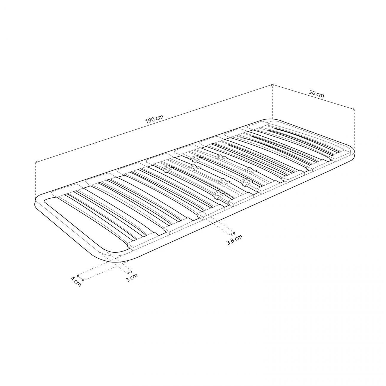 Somier láminas RX Diamond - Sin patas