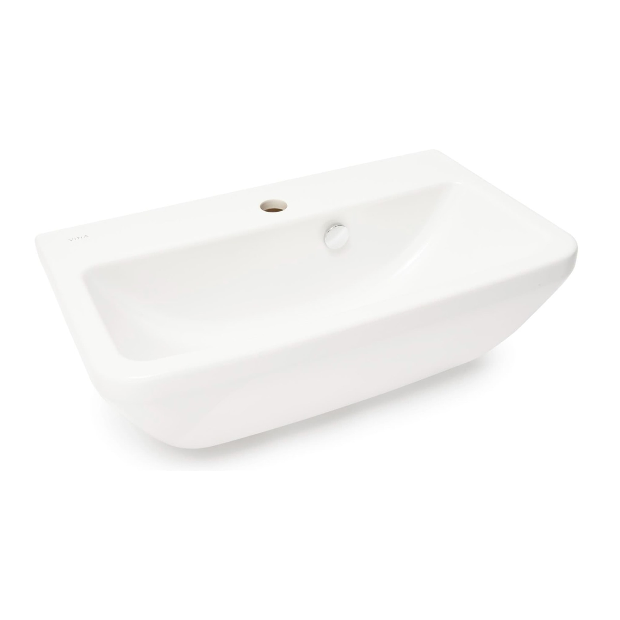 VitrA Integra lavabo suspendu 60 × 36 cm avec trou pour robinetterie au milieu, blanc
