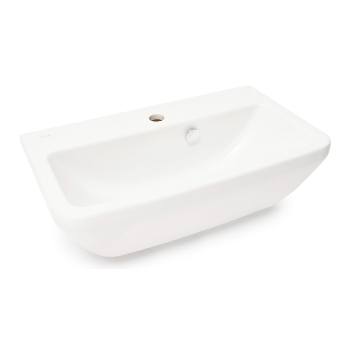 VitrA Integra lavabo suspendu 60 × 36 cm avec trou pour robinetterie au milieu, blanc