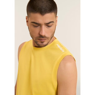T-shirt senza maniche in jersey di cotone