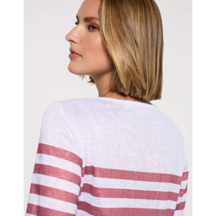 Camiseta Manga Media Rosa - Malberry