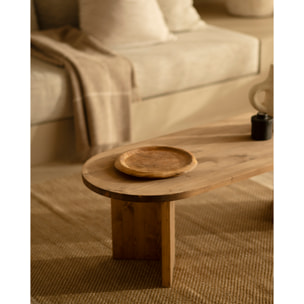 Table basse en bois massif ton chêne fonce 120cm Hauteur: 40 Longueur: 120 Largeur: 50