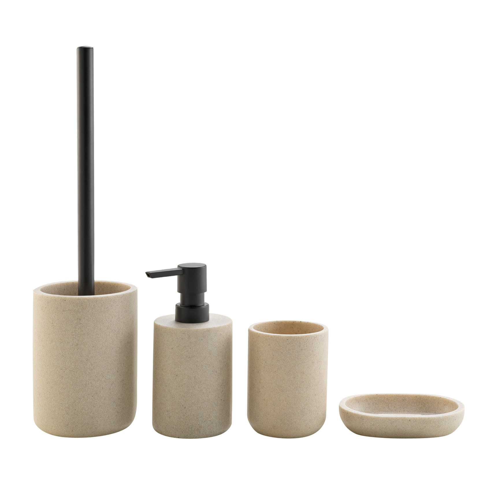 Brosse WC en polyrésine  - Effet granite - Sable