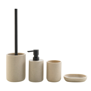 Brosse WC en polyrésine  - Effet granite - Sable
