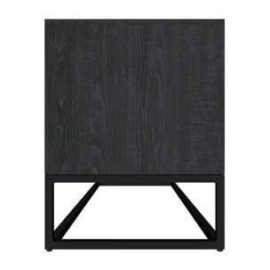 Meuble TV en bois d'acacia et métal 90 cm - Jakson