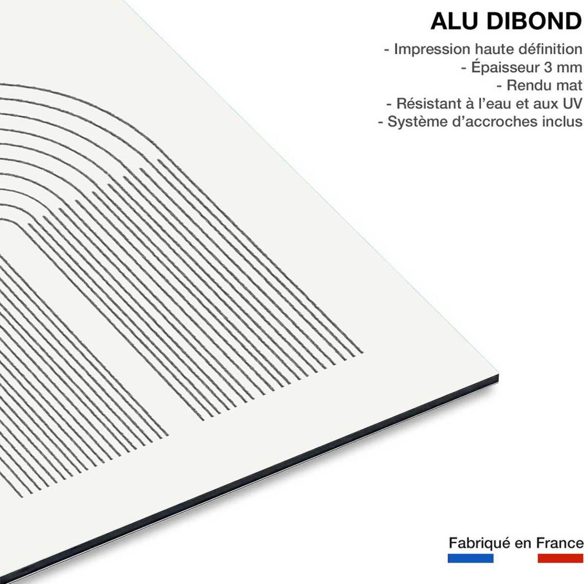 Tableau geometrique composition no 7  Tableau alu Dibond