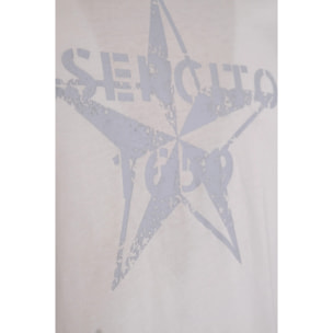 T-shirt Esercito bianca in cotone uomo