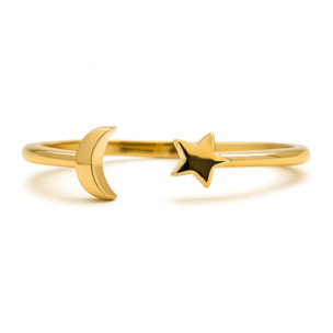 Anillo acabado en oro amarillo de 18K