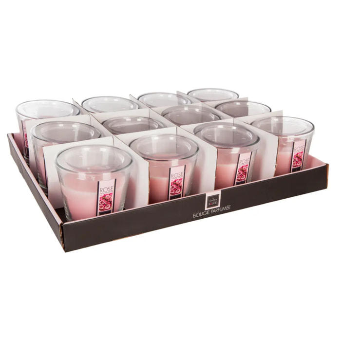 Bougie parfumée rose 90g