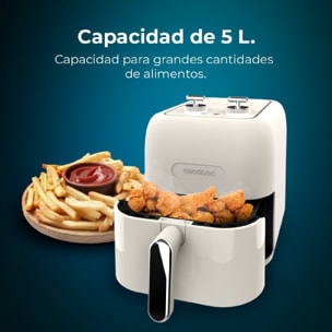 Freidora de Aire sin Aceite de 5 L Cecofry Antique 5000. Air Fryer. 1500 W, Digi