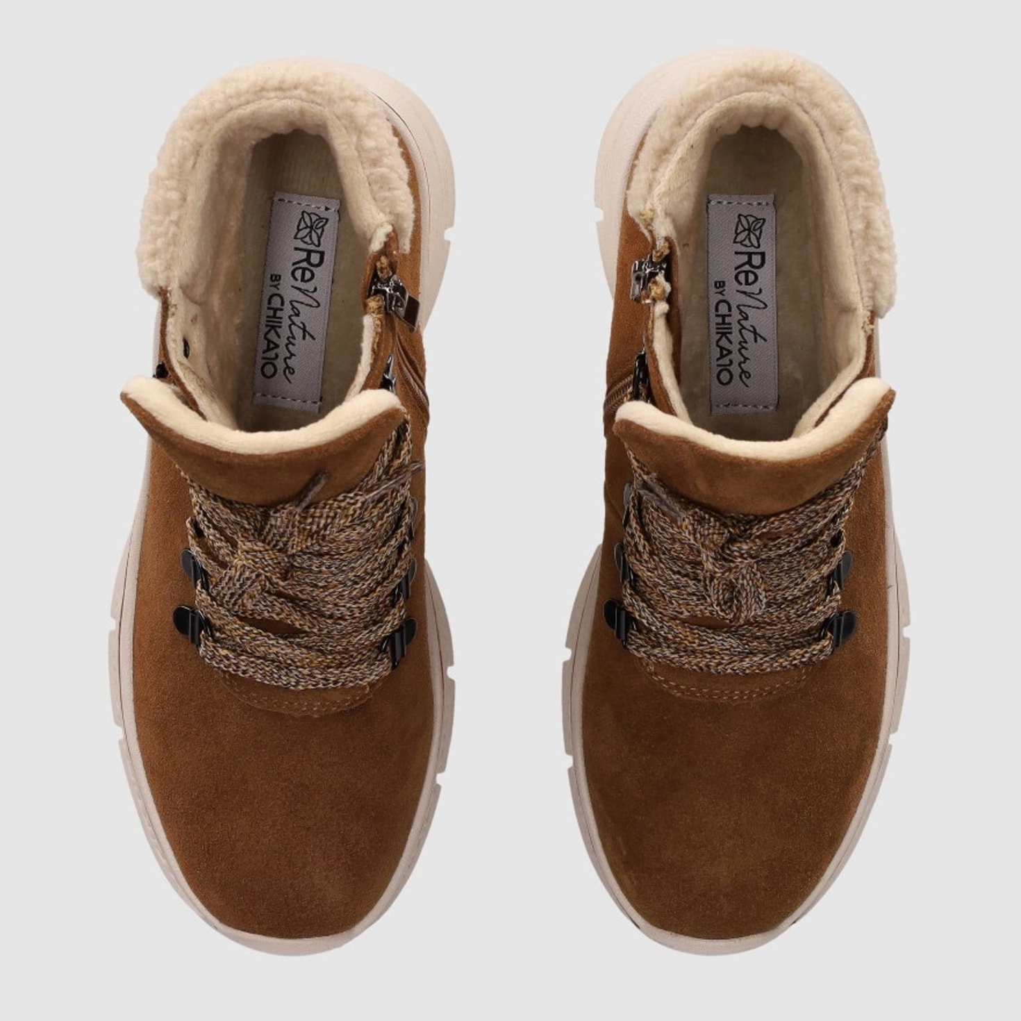 Botines de Serraje - Cuero - Tacón: Bajo