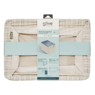 Panier de rangement Silnea rectangulaire 25,5x35cm beige