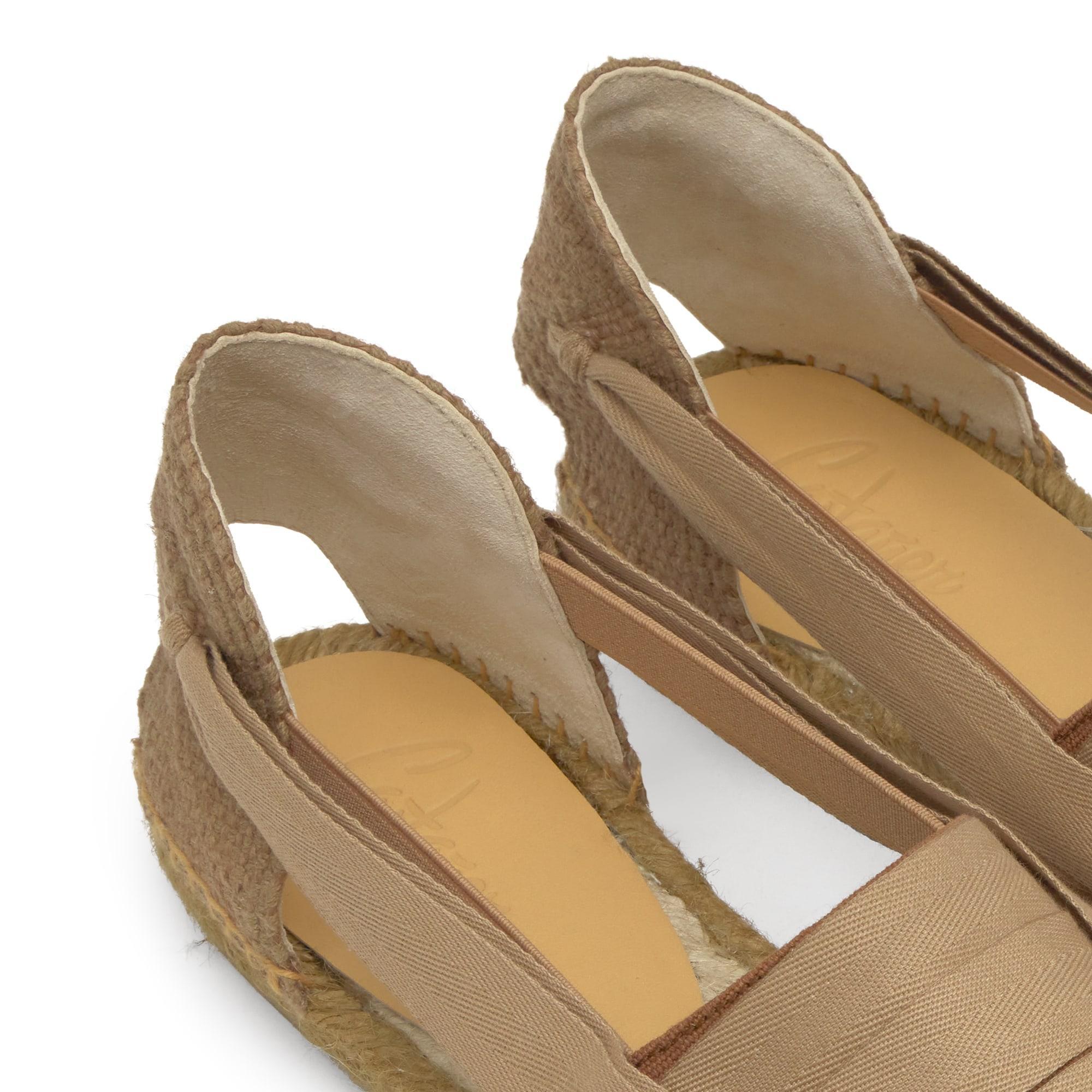 Alpargata embetada Norman plana en algodón con cierre elástico