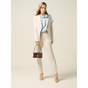 Oltre - Blazer misto viscosa - Beige