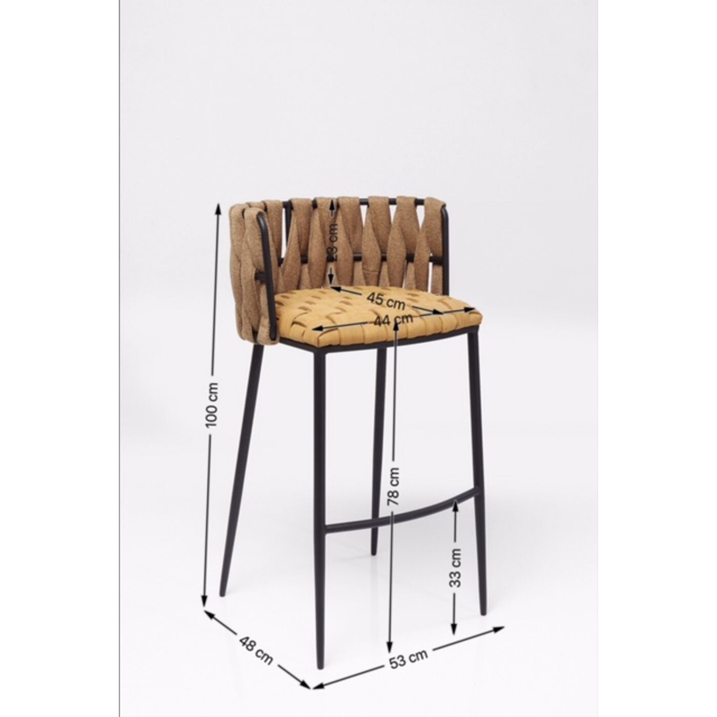 Tabouret de bar Cheerio jaune Kare Design