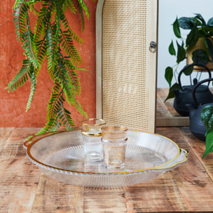 Plateau Rond - HOME DECO FACTORY - SABAH - Plastique - Blanc