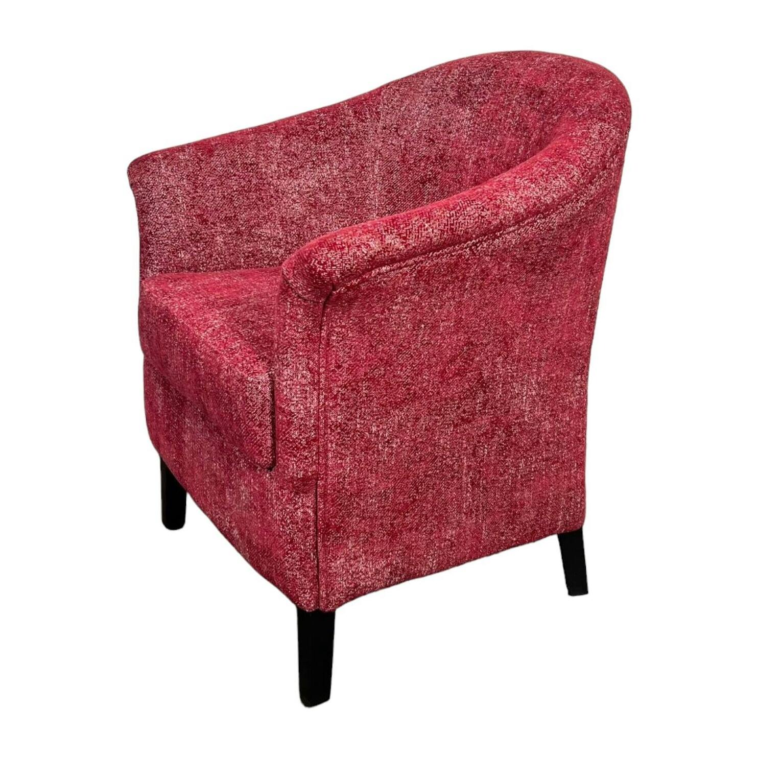 Fauteuil Cabriolet rouge chiné  MIRA