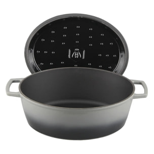 Cocotte ovale 33 cm en fonte émaillée