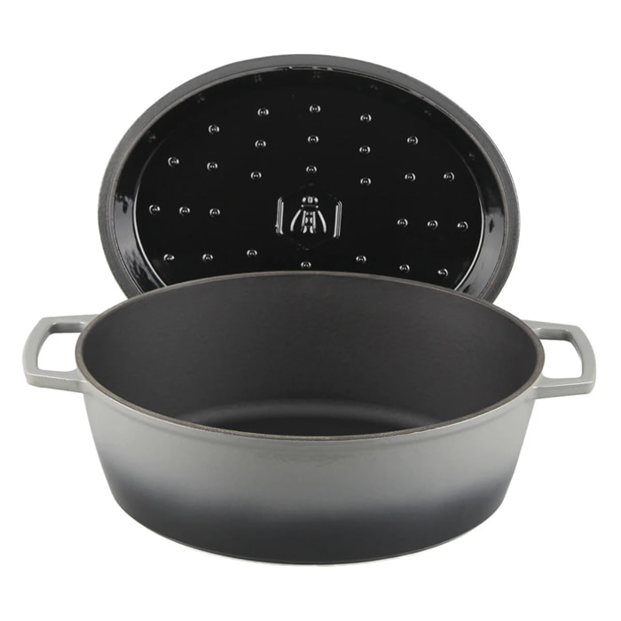 Cocotte ovale 33 cm en fonte émaillée