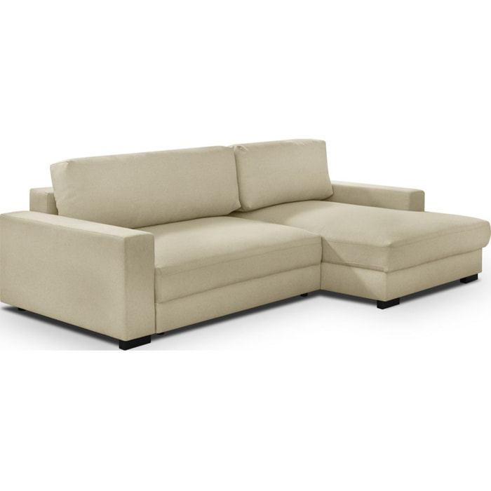 Canapé d'angle droit convertible 3 places en tissu - ARTY