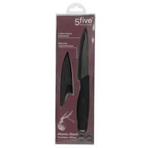 Couteau utilitaire céramique "Absolu Black" lame 12,5cm