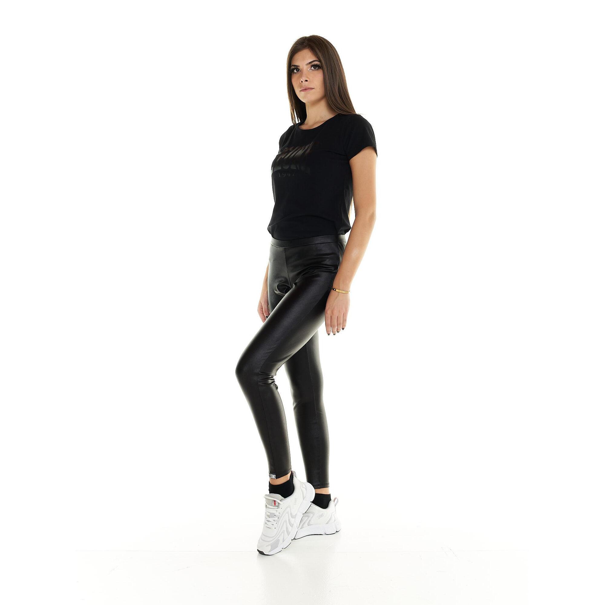 Leggings da donna in ecopelle con etichetta Leone 1947 Glam Winter