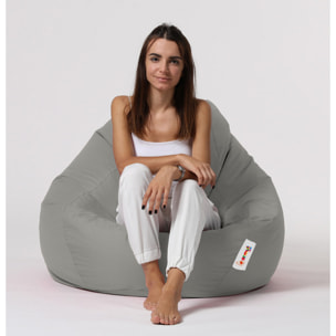 Pouf poire d'extérieur 130x115cm gris KAYAR