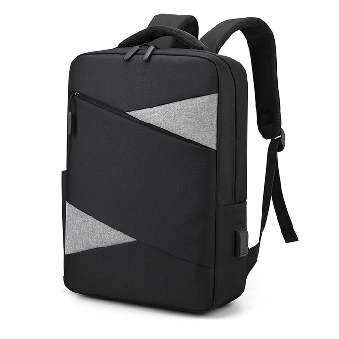 DAM Mochila para Laptop con interfaz de carga USB. 29x11x40 Cm. Color: Negro