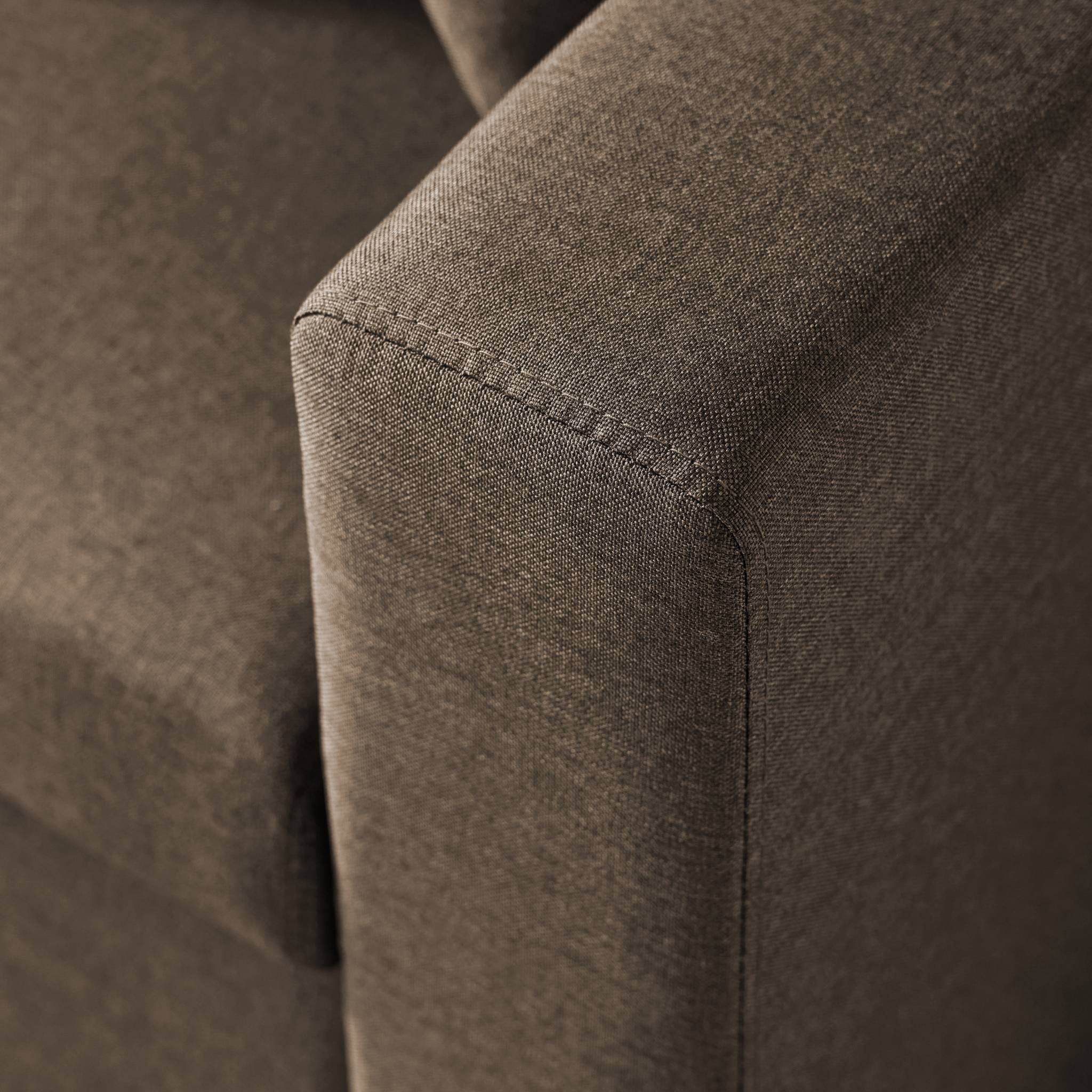 Canapé d'angle convertible réversible 3 places tissu avec coffre IDA