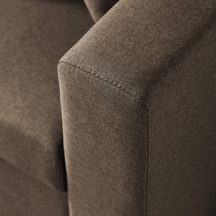 Canapé d'angle convertible réversible 3 places tissu avec coffre IDA
