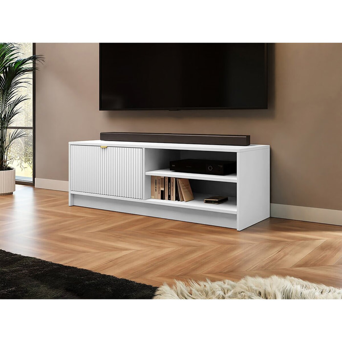Meuble TV - Tireno 1K -  120  X 40  X 40 cm - Blanc