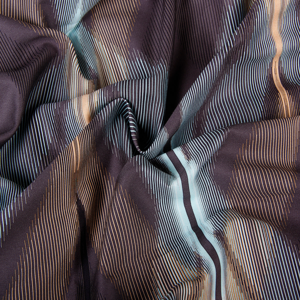 Housse de couette + taies oreiller satin de coton "La mer"