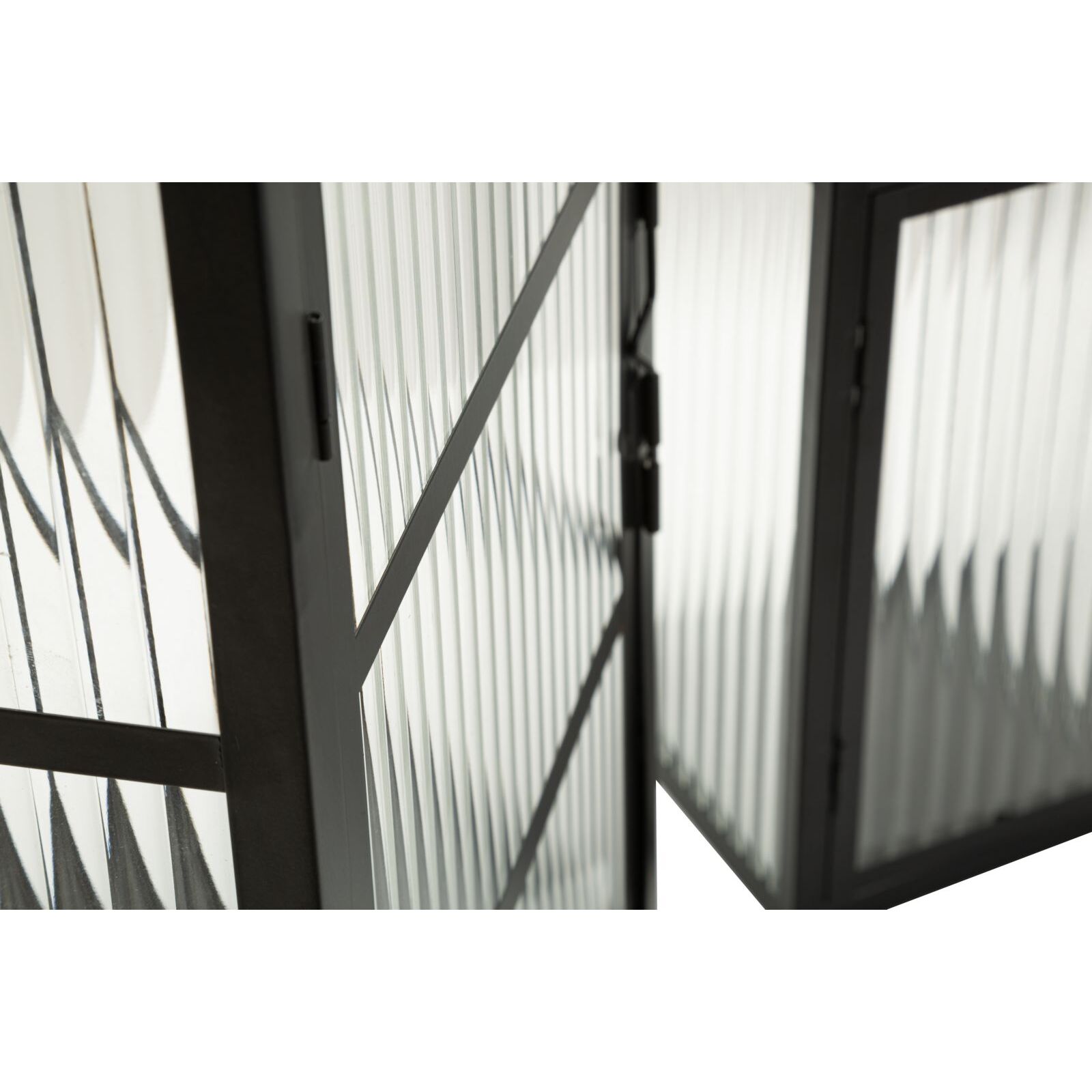 LANTERNE ANDROMEDA TRIS CM 25,5X25X50-X20,5X20X40-15,3X15X29,5 (VETRO TEMPERATO)