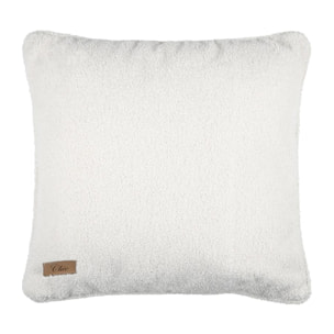 Coussin carré  - Effet bouclette - Ecru
