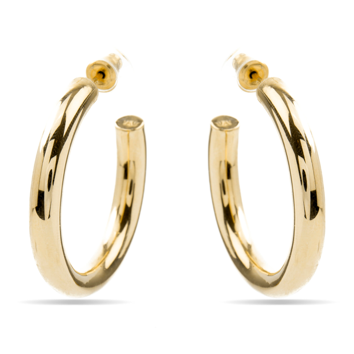 Pendientes de 35mm de diámetro acabado oro amarillo de 18K