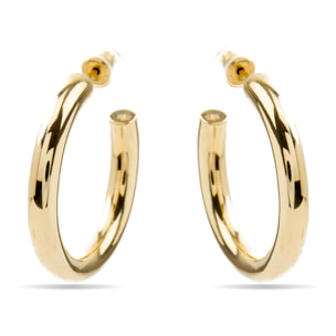 Pendientes de 35mm de diámetro acabado oro amarillo de 18K