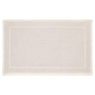 Tapis de bain pur coton 1700 g/m² uni ivoire Antica ivoire