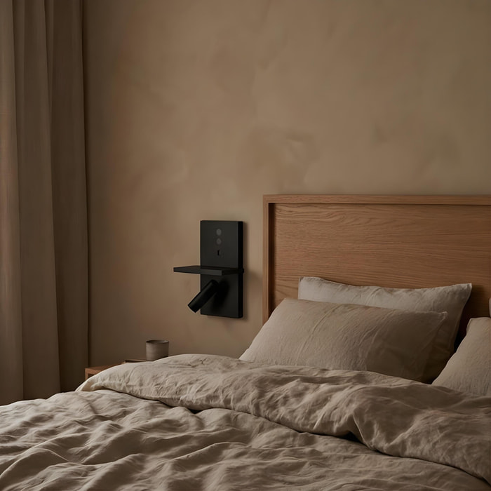 LEDS C4 Luz de lectura E-lamp LED 12.3 2700K ON-OFF Negro 452lm