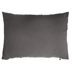 Taie d'oreiller 100 % gaze de coton granit
