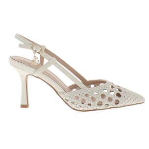 Marina Galanti Scarpe Donna Decollete Slingback Heeled 80 MG 1A128 Butter