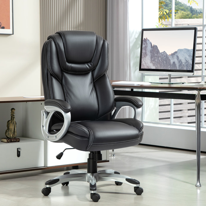 Chaise de bureau direction réglable grand confort - fonction bascule verrouillable - synthétique noir