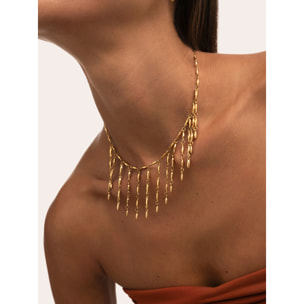 Collar Zafira Acero Baño Oro