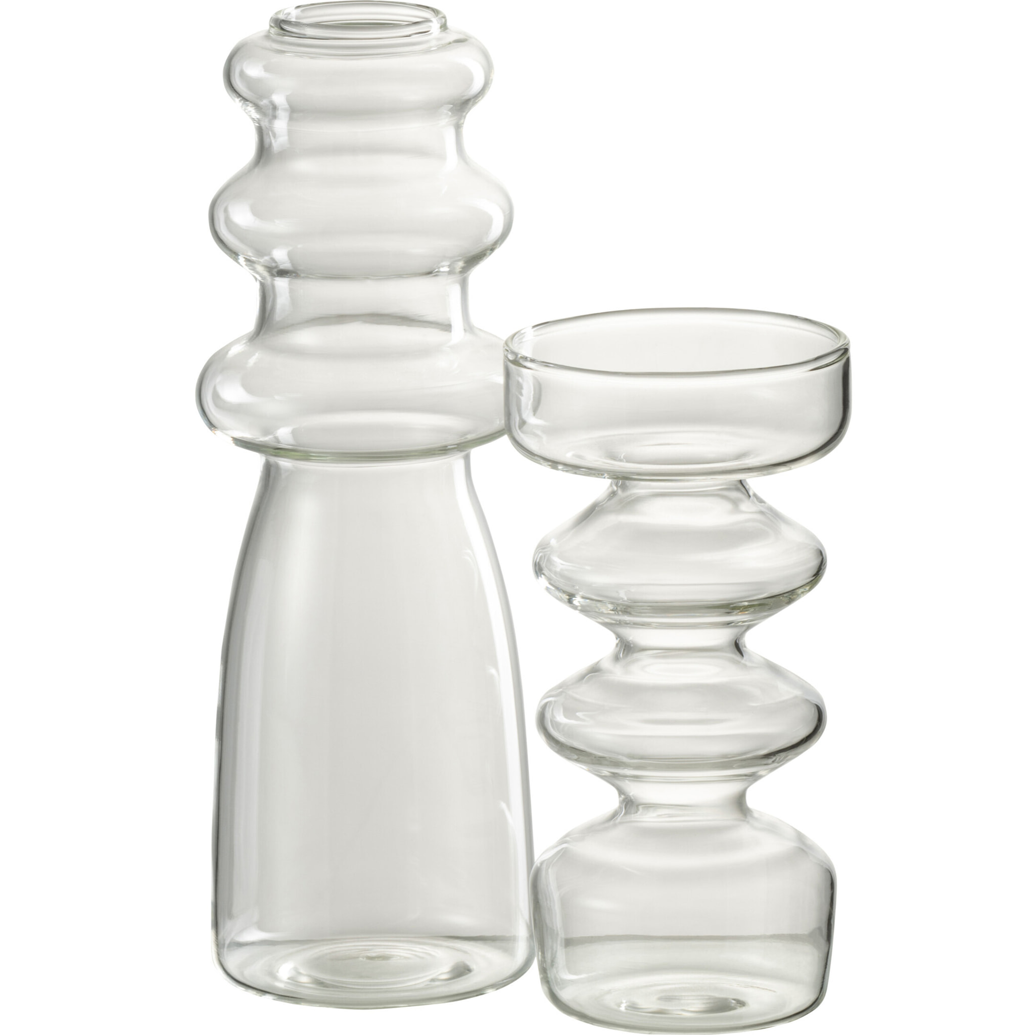 J-Line vase Luna - verre - transparent - large - 21 cm de hauteur
