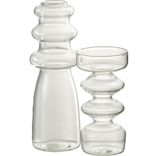 J-Line vase Luna - verre - transparent - large - 21 cm de hauteur