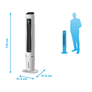 Climatizador evaporativo de muy bajo consumo en forma de torre RAFY 75 PURLINE