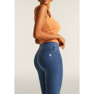 Jeggings N.O.W. 7/8 con vita alta in tencel denim