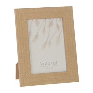 J-Line cadre photo Tissé - bois - beige foncé - 2 pièces