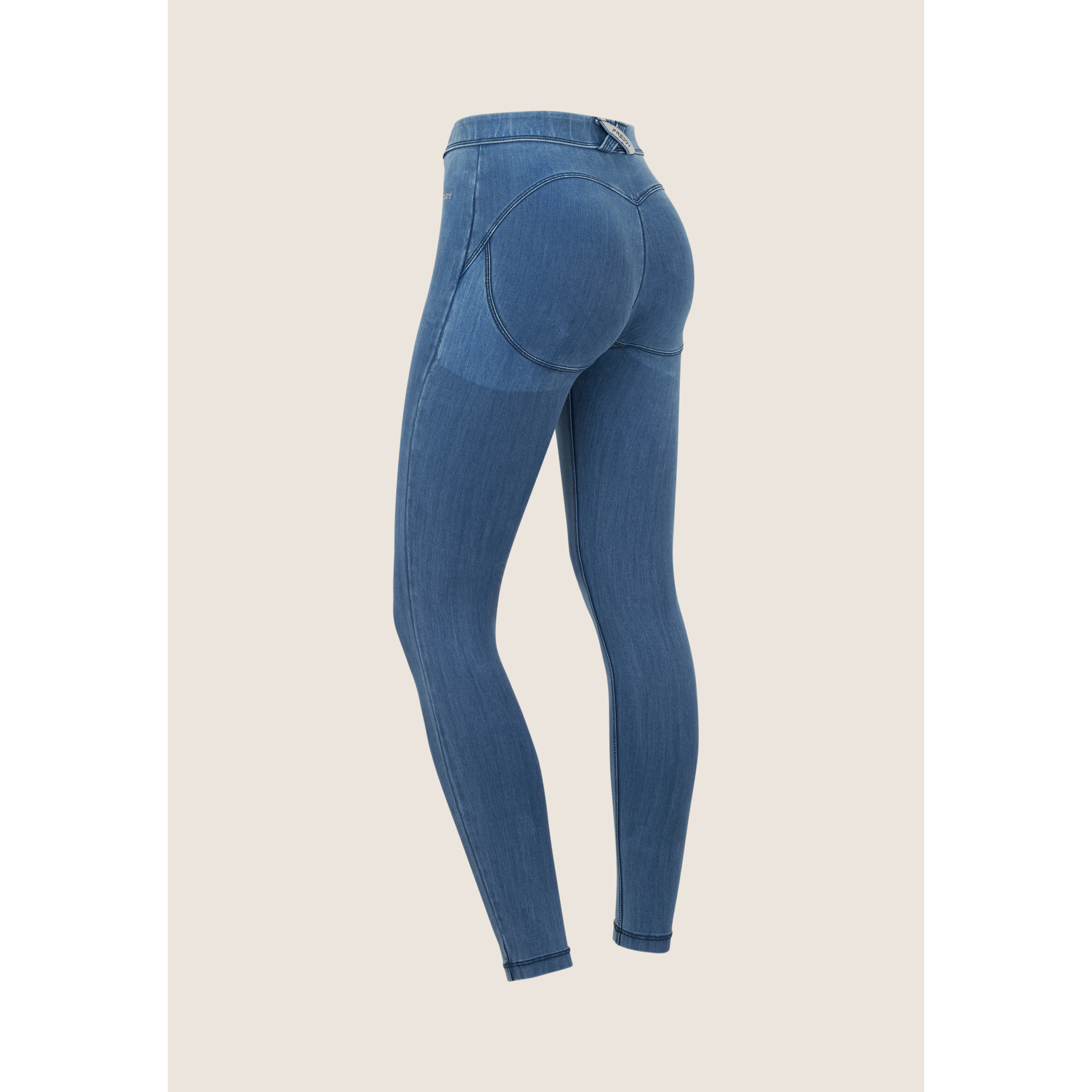 Leggings push up WR.UP® CORE vita regular in Tencel denim